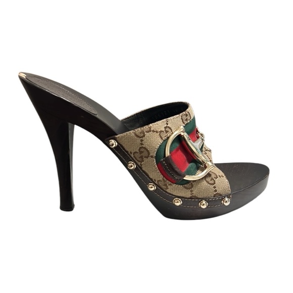 Gucci Canvas Mules Size 10 - Picture 3 of 15